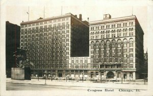 Illinois Chicago Congress Hotel roadside 1920s RPPC Photo Postcard 22-3326