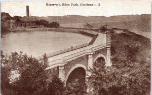 1910s Reservoir Eden Park Cincinnati Ohio Postcard