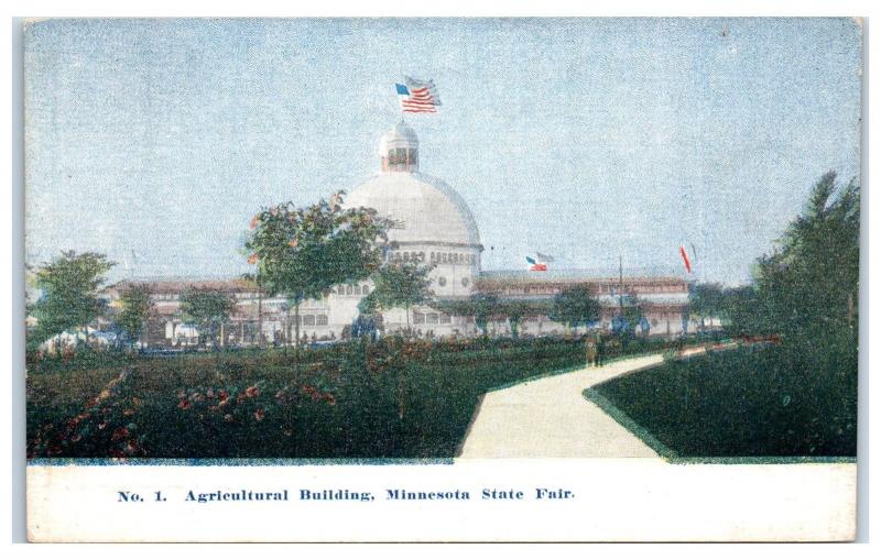 Early 1900s Agricultural Building, Minnesota State Fair, St. Paul, MN Postcard