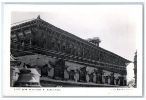 c1920's Fifty Five Windows at Bhatgaon Raipur Nepal RPPC Photo Postcard