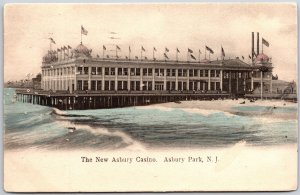 1905 The New Asbury Casino Asbury Park New Jersey NJ Posted Postcard