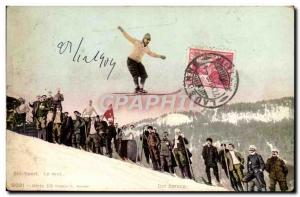 Old Postcard of Sports & # 39hiver Ski Jumping Switzerland