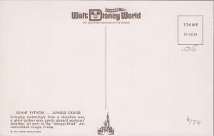 Disney World, Giant Python on the Jungle Cruise/Adventureland