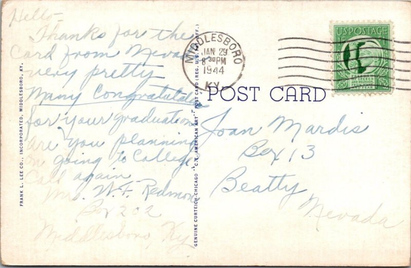Vintage Postcard Fern Lake, Middlesboro, KY JR4