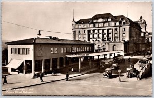 Berne Place Du Casino Et Palace Hotel Bellevue Real Photo RPPC Postcard