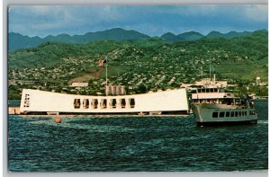 USS Arizona Pearl Harbor Pearl City View Leilani Cruise Ship Postcard 1978