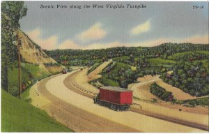 Scenic View Along the West Virginia Turnpike