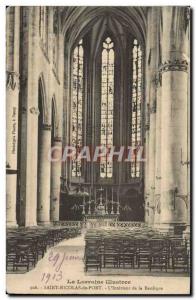 Old Postcard Saint Nicolas De Port L & # 39Interieur De La Basilique