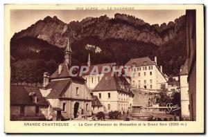 Old Postcard Grande Chartreuse The Court D & # 39Honneur the monastery and th...