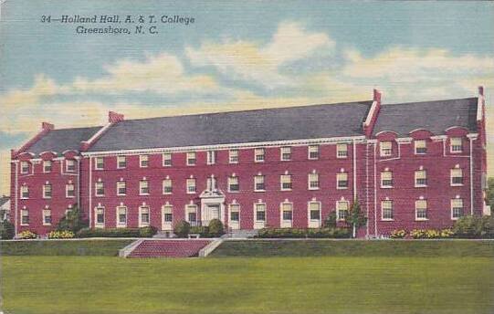 North Carolina Greensboro Holland Hall A & T College Albertype