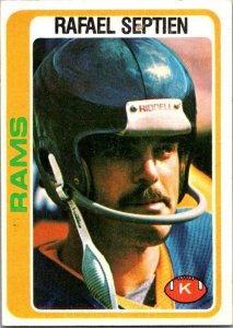 1978 Topps Football Card Rafael Septien Los Angeles Rams sk7385