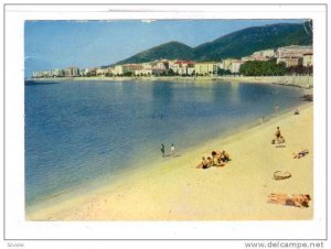 La Plage et la nouvelle Ville, AJACCIO, Corse du Sud, France, PU-1964