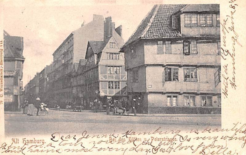 Bei den Hutten u Peterstrasse Alt Hamburg Germany 1903 