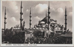 Turkey Istanbul Sultan Ahmet Mosque Constantinople Vintage Postcard C143