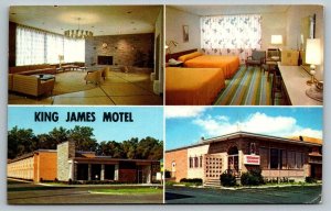 The King James Motel  Rochester  New York   Postcard