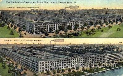 Studebaker Corporation Plants No 1 & 3 Detroit, MI, USA Postcard Post Cards O...