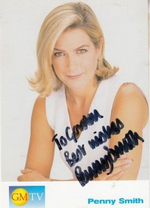 Penny Smith GMTV Morning Television Cast Card Hand Signed Photo