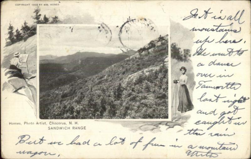 White Mountains Homes Photo Artist - Nice Border SANDWICH RANGE c1900