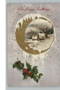 WINSCH CHRISTMAS Winter Scene c1910 Postcard