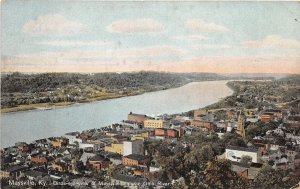 J62/ Maysville Kentucky Postcard c1910 Birdseye View Ohio River Stores 73