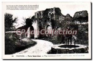 Old Postcard Provins Porte St Jean Inner View And The Well Of The Citadel