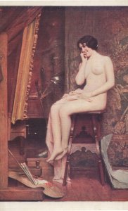 Leon Comerre Rare Risque Nude Old French Painting Postcard