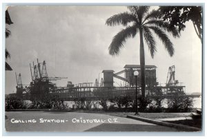 c1910's Coaling Station Cristobal Canal Zone Panama RPPC Photo Unposted Postcard 