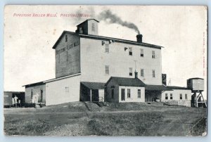Pipestone Minnesota Postcard Pipestone Roller Mills Building Factory 1912 Posted