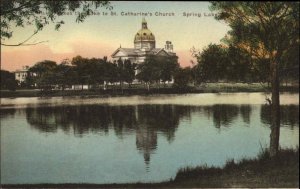 Spring Lake New Jersey NJ St. Catharine's Church Albertype Vintage Postcard