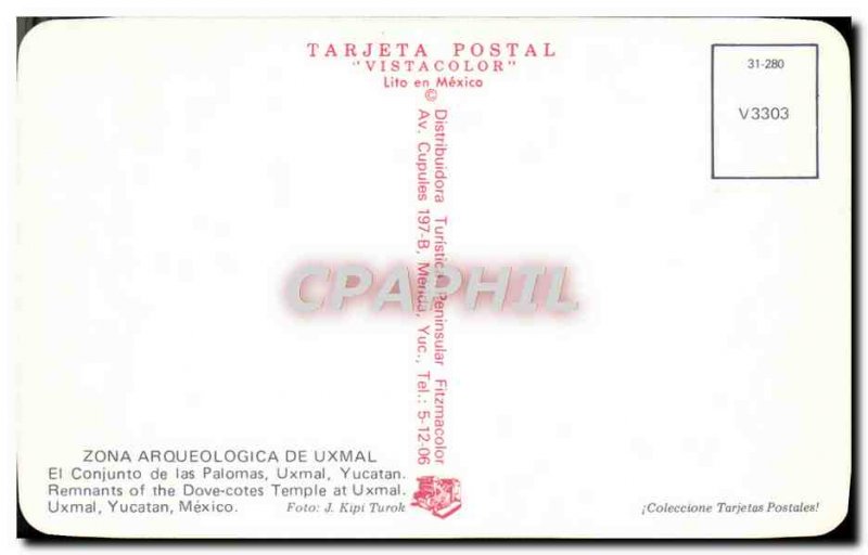 Postcard Modern Mexico Uxmal Yucatan