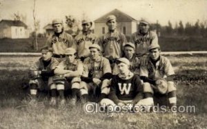 Winona Lake, Indiana, USA Baseball Real Photo 1910 postal used 1910