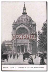 Paris Postcard Old Church of Saint Augustine and the Boulevard Malesherbes