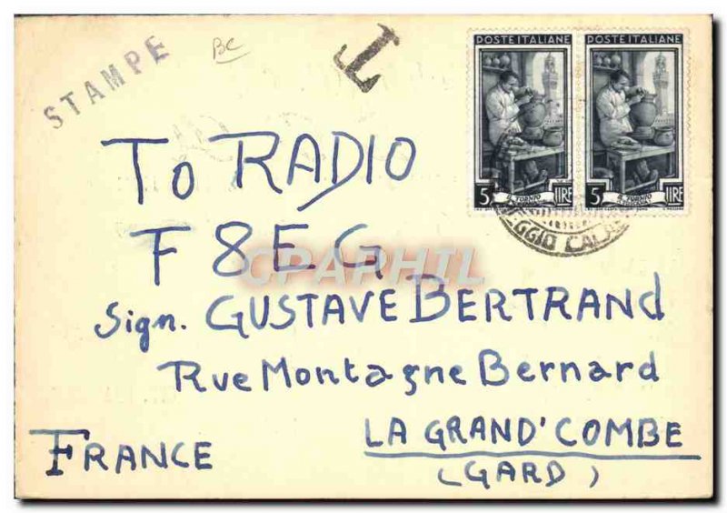 Old Postcard Telegraphie I1BRA Brando Rocco Via monaci Palmi