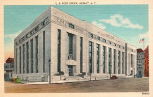 Vintage Postcard 1930's United States Post Office Albany New York O.S. Pulman