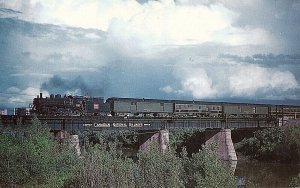 Postcard View of Canadian National Railway #1389, Manitoba, Canada.     Z9