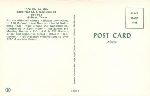 Abilene Texas~Colonial Inn~Homes Behind~Cafe Interior~Cigar Box Counter~1960s