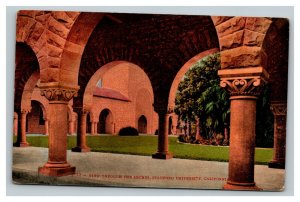 Vintage 1900's Postcard View Through The Arches Stanford University California