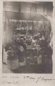 Town Hall Fete Bazaar Stall Market Trader Hippy Scarves 1908 Social History P...