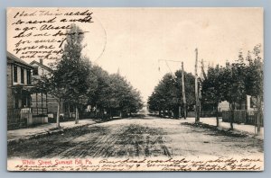 SUMMIT HILL PA WHITE STREET ANTIQUE POSTCARD 