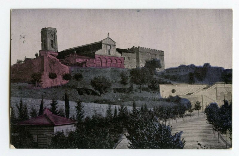 Postcard Panoramic View San Minato Florence Italy Hand Tinted Standard View Card 