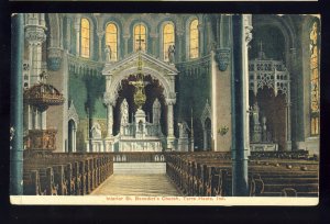 Terre Haute, Indiana/IN Postcard, Interior Of St. Benedict's Church, 1909!