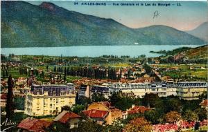 CPA AIX-les-BAINS - Vue générale et le Lac du BOURGET (653637)