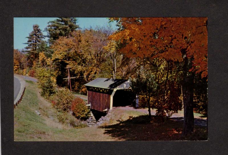 NH Covered Bridge Drewsville New Hampshire Postcard