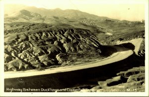 RPPC Highway Ducktown and Copperhill Tennessee Real Photo Postcard