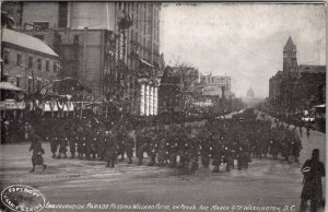 Washington DC TAFT Inauguration Parade Passing Willard Hotel Postcard Z13