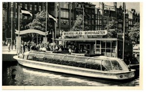 Reederu Plas Docked in Amsterdam for Canal Tours of the City Ship Postcard