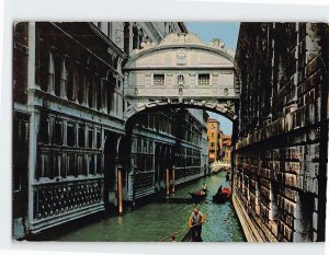 Postcard Bridge of Sighs, Ducal Palace, Venice, Italy