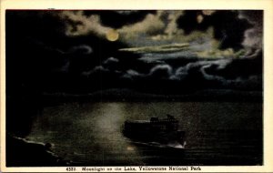 Yellowstone National Park Moonlight On The Lake