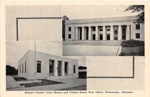 C11/ Wetumka Alabama AL Postcard c1940 Elmore County Court House Post Office