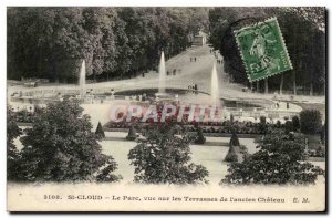 Saint Cloud Old Postcard the park overlooking the terraces of the castle & # ...